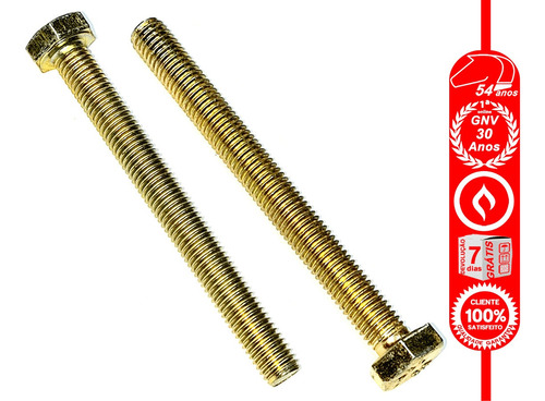 Imagem 2 de 4 de Parafuso Sextavado 10x100 Mm 8.8 Ma Rosca Inteira 100mm