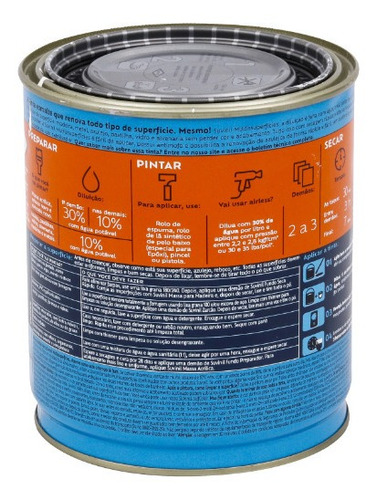 Imagem 2 de 3 de Tinta Para Azulejo Cor Branco - 900ml Kit Com 2 Peças
