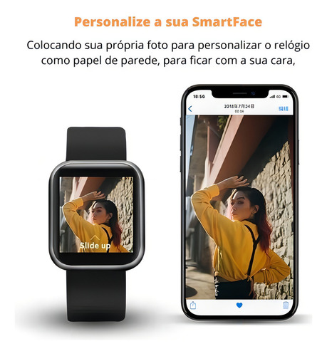 Relogio Inteligente Smartwatch D20 Bluetooth Super Cor Da Pulseira Branco