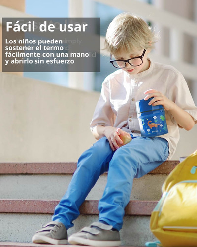 Termo Comida Niños Acero Inoxidable 290 Ml-dinosaurios Azul