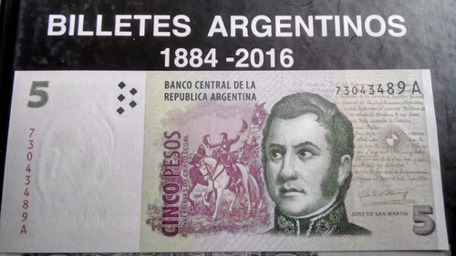 5 Pesos Segundo Diseño Firma Pou Rukauf