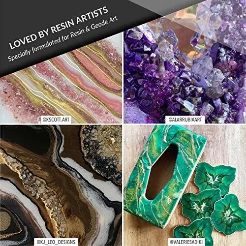 MEYSPRING Gemstones Collection Mica Powder for Epoxy Resin - 100g - Epoxy Pigment Colors for Resin Art Geode Art - Resin Pigment Powder and Cosmetic