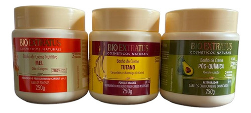 Kit Cronograma Capilar Nutrição Mel + Tutano + Pós 250 Gr