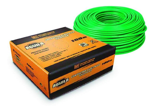 Cable Eléctrico Cal.08 Verde Tipo Thw 1 Hilo 100mt