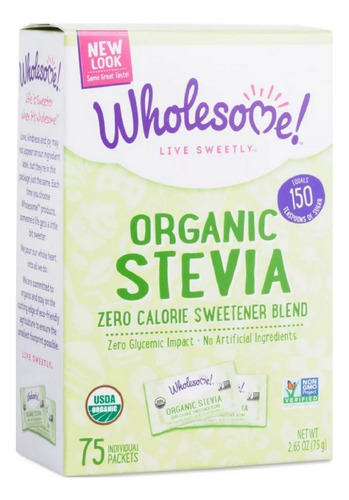 Wholesome Sweeteners Organic Stevia Packets - 75 Ct