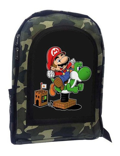 Mochila Camuflada Mario Bross A15