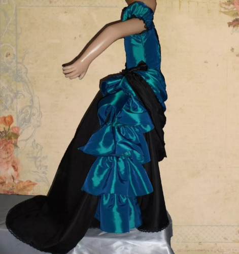 Vestido Traje Disfraz De Dama Antigua Adulto Belle Époque
