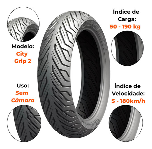Par Pneu Sh 150/ Cityclass 200 100-80-16 +120-80-16 Michelin