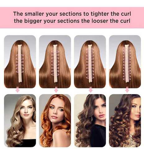 Modelador Cabelo Cachos Rod Cetim Sem Calor 6 Peças