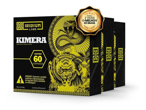 Kit 3x Kimera Thermo Emagrecimento 60 Tabs Cada Termogênico Sabor Sem Sabor