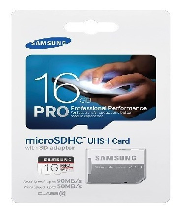 Tarjeta De Memoria Microsd Samsung 16gb Pro
