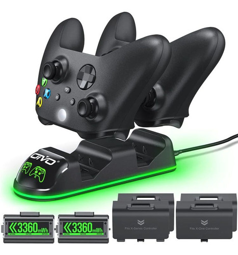 Control Charger Base Para Xbox X/s Con 2 Recargable Batería