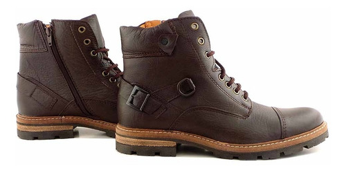 Imagen 4 de 10 de Borcego Bota Cuero Briganti Hombre Zapato Goma - Hcbo00917
