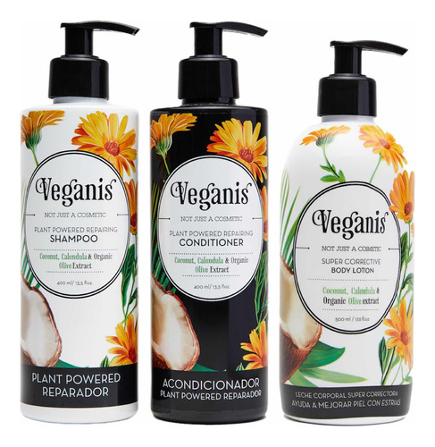 Pack Shampoo + Acondicionador + Crema Corporal Coco Veganis