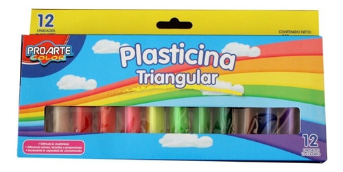 Plasticina Triangular Proarte 12 Unidades