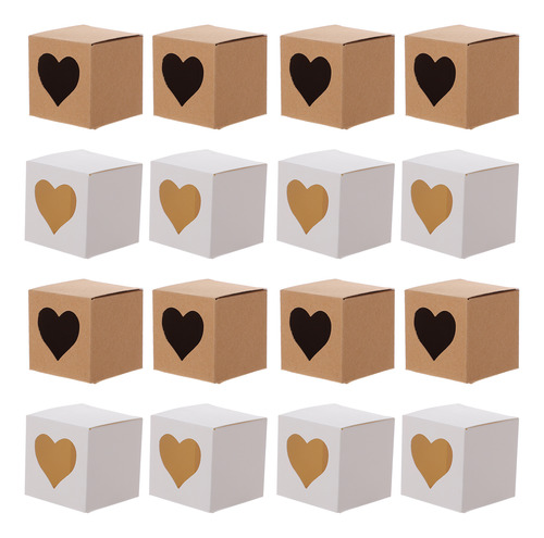 Cajas De Papel Kraft En Forma De Corazón, Caja De Regalo, 60