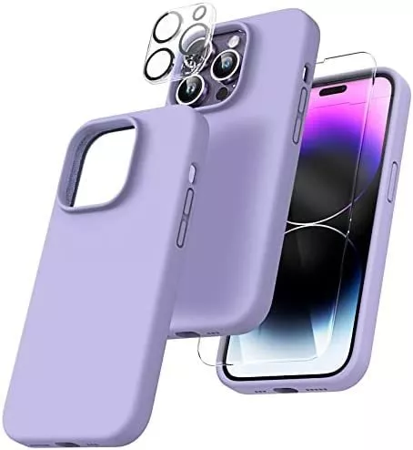 TOCOL Funda 5 en 1 para iPhone 12, para iPhone 12 Pro, con 2 protectores de  pantalla + 2 protectores de lente de cámara, funda de silicona a prueba de