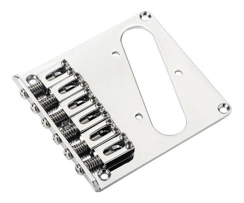 Chrome 6 Saddle Ashtray Bridge Para Telecaster Tl Electric
