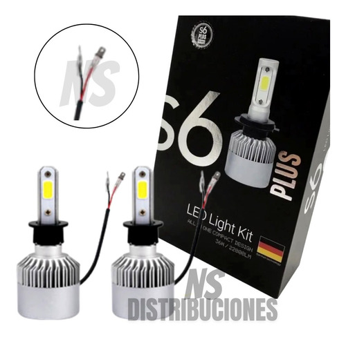 Kit Cree Led S6 Plus 44000 Lm H1 H3 H4 H7 H11 Alta Baja