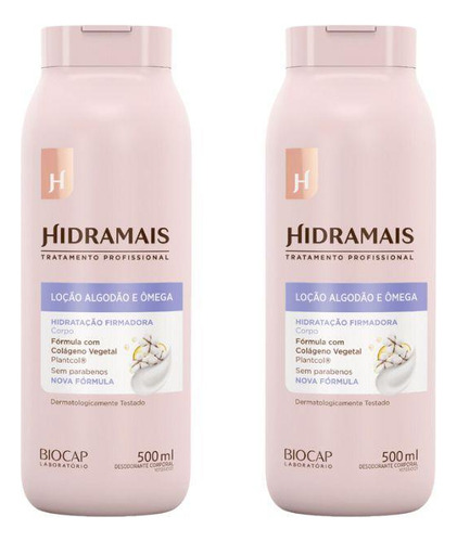  Hidramais Hidratante corporal hidramais 500ml algodao/omega-kit c/2un 0.5L