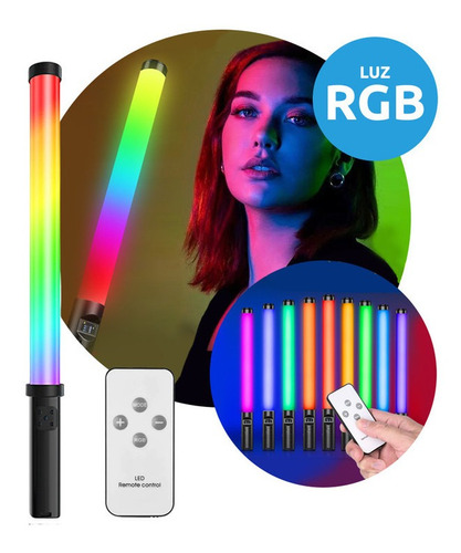 Luces Tubo Led Color Recargable Usb Rgb Fotografía Pro 50cm Color Multicolor Color de la luz Multicolor