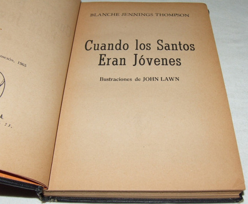 Cuando Los Santos Eran Jóvenes. Jennings. Libro San Patricio (Usado)