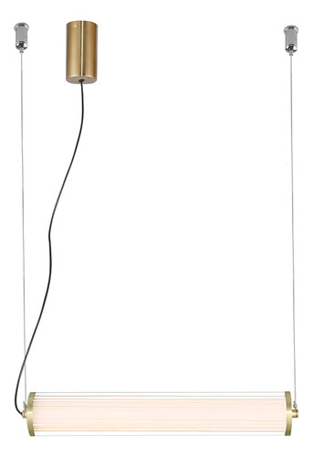 Pendente Lampe Bronze E Transp (c)65cm (l)7.35cm (a)7.35cm