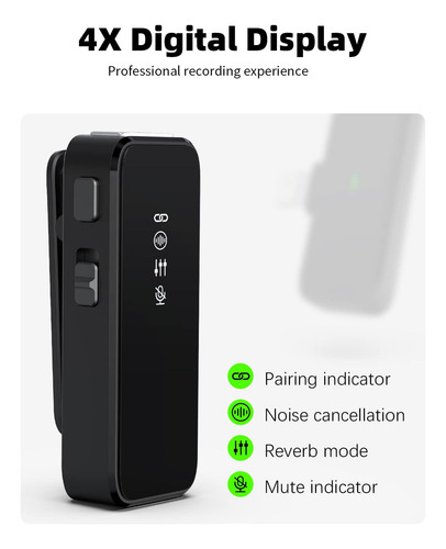 Micrófono Lavalier Inalámbrico iPhone Cancelación De...
