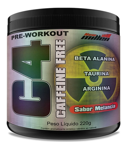 C4 Caffeine Free Pré Workout Sem Cafeína - New Millen Sabor Melancia