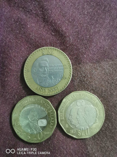 Moneda De 20 Pesos Octavio Paz Emiliano Zapata Y Bicentenari