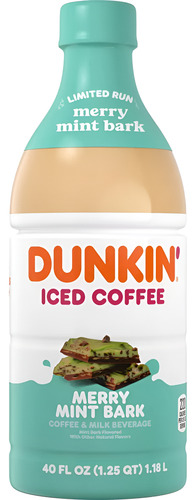 Café Helado Líquido Dunkin Con Menta Merry Mint Bark 1.18l