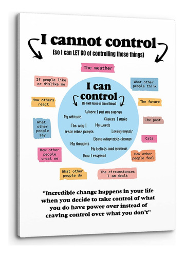Phamte Mental Health What I Can And Cannot Control Wall Art,