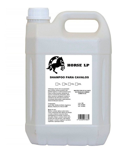 Shampoo Para Cavalos 5 Litros 