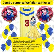 Comprar Combo Decoración Cumpleaños Globos Princesa Blanca Nieves 