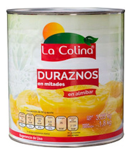 Durazno En Mitades En Almibar La Colina 3kg