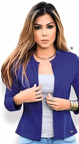 Blazer Azul Rey Para Mujer Chaquetas Modernas Envio Gratis