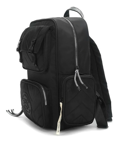 Imagen 2 de 5 de Mochila Mujer Urbana Chimola Bolsillos Negra