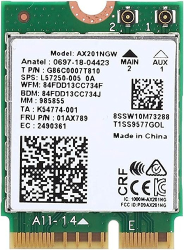 Tarjeta De Red Wifi Para Intel Ax20 Ax201ngw