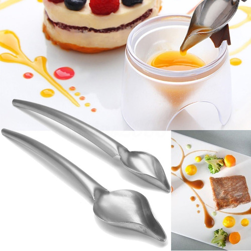 Imagen 8 de 9 de Cuchara Pluma Para Decorar Platos - Deco Spoon