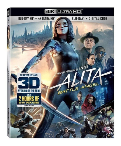 4k Ultra Hd + Blu-ray 3d + 2d Alita Battle Angel