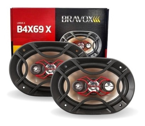 Par Alto Falante 6x9 Bravox 140w Rms Quadriaxial B4x 69x Som