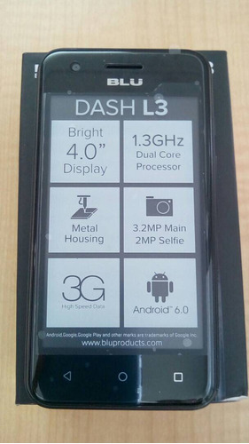 Teléfonos Inteligentes Blu Dash L3 Nuevos Y Liberados!