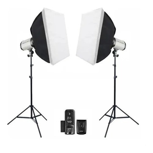 Kit Iluminação Studio Fotográfico 500w Flash Softbox Odonto