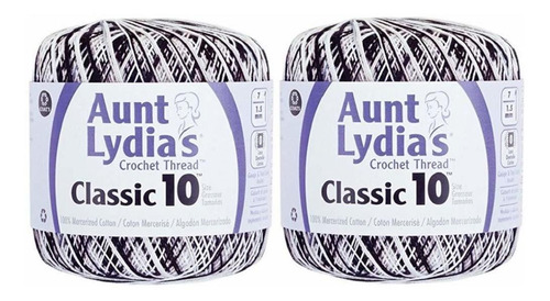 Aunt Lydia's Crochet Cotton Classic Size 10 Zebra 2