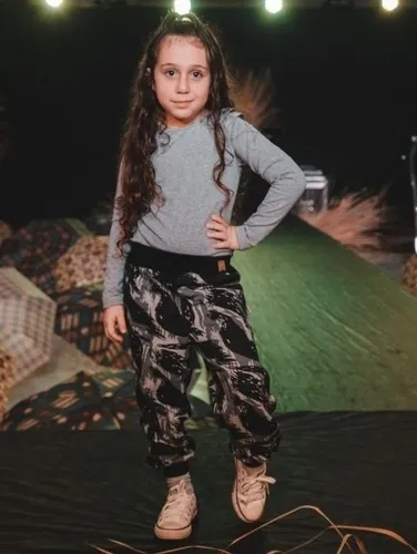 Calça camuflada menina sales