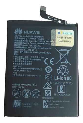 Ba-ter-ia Huawei Mate 10 Hb436486ecw Original