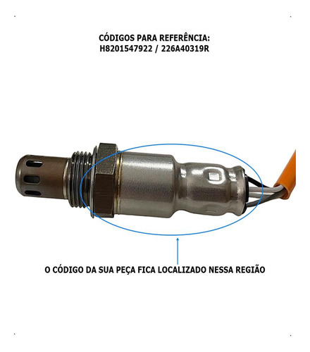 Sonda Lambda Sandero Logan Kwid 1.0 12v 2017 2018 2019 2020