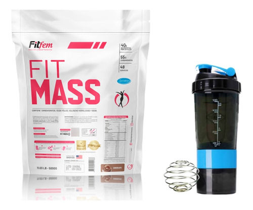 Fit Mass 5kg + Smart Shaker + Delivery Gratis 
