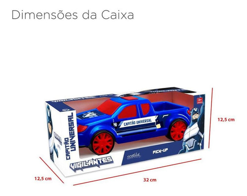 Imagem 4 de 5 de Carrinho Pickup Capitão Universal Brinquedos Menino Mielle