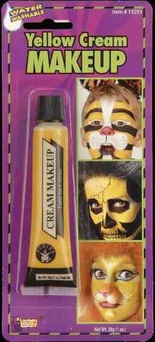 Tubo Maquillaje Amarillo Fantasía Crema 13253 Halloween 